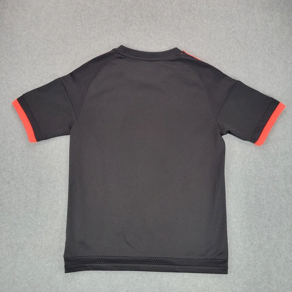 Adidas Manchester United Jersey Kids Large Black Orange Climacool Chevrolet